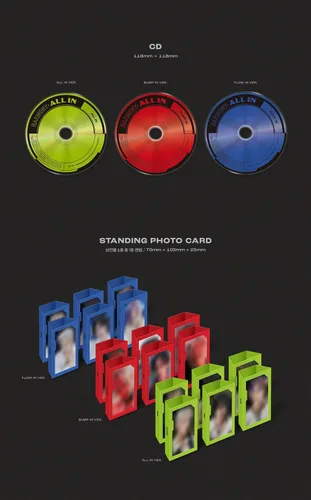 Vista 3 de P1HARMONY HARMONY ALL IN 6th Mini álbum (ALL IN + BUMP IN + FLOW IN - Juego de 3 ver + 3 póster plegado de primera prensa) K-POP sellado