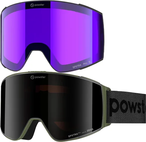 Vista 18 de Ski Goggles Snow OTG Snowboard Goggles Magnetic Interchangeable Lens Frameless UV Protection Anti-fog mobile Skating