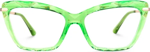 Vista 6 de Zeelool Gafas de bloqueo de luz azul ojo de gato de cristal para mujer Juliet VFP0270, Vfp0270-09 Verde