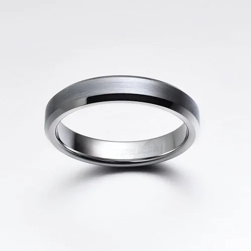 Vista 4 de THREE KEYS JEWELRY Tungsten Wedding Band for Men Brushed