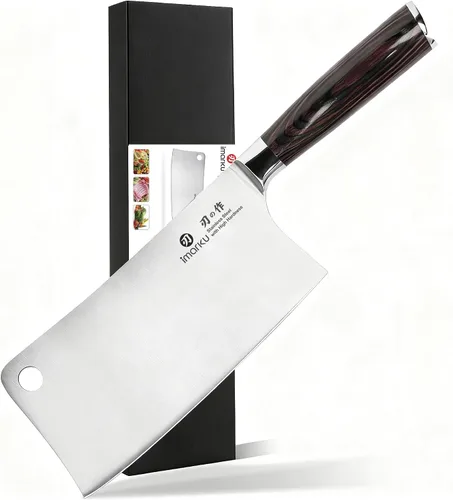 Vista 21 de imarku Juego de 15 cuchillos con afilador integrado, juego de cuchillos de cocina de acero inoxidable japonés de alto carbono, apto