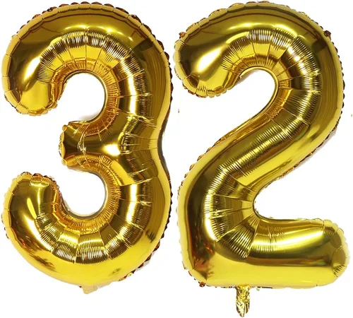 Vista 13 de Globos digitales dorados de 40 pulgadas, con número 10, globos de helio para decoraciones de fiesta de cumpleaños y suministros para decoración