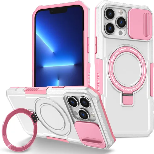 Vista 144 de Funda magnética para iPhone 11, soporte de anillo con ventana corrediza, funda protectora mate a prueba de golpes para iPhone 11 6.1, fundas