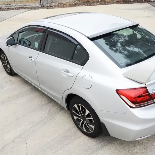 Vista 4 de EVPROXP - Visera de protección contra la lluvia compatible con Civic Sedan 4DR 2012-2015, deflector de ventilación de ventana lateral, teñido