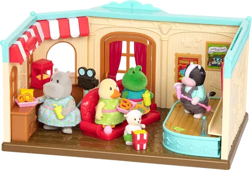 Vista 12 de Li'l Woodzeez Pass – the – Pasta Restaurant Playset – Juego de casa de muñecas de 41 piezas con mesa, bancos, comida y accesorios para juegos de rol