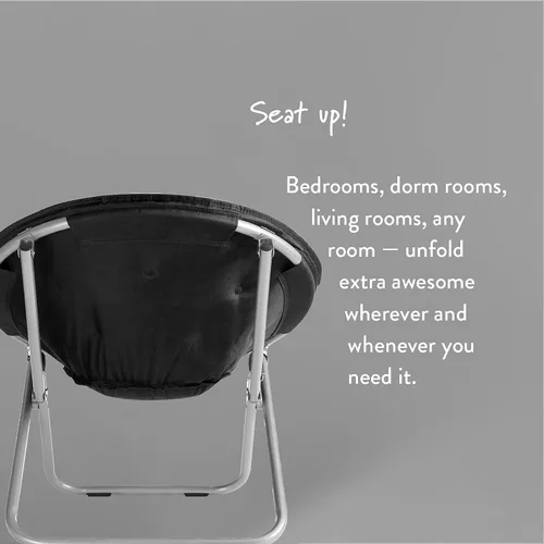 Vista 5 de Silla microgamuza negra Urban Shop, Negro