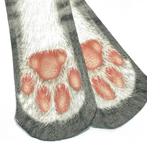 Vista 2 de Divertidos calcetines de patas de animal para intercambio de regalos.