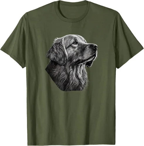 Vista 87 de Camiseta divertida Golden Retriever, Negro