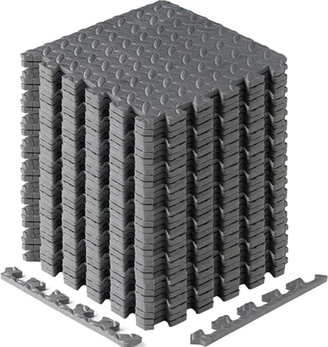 Vista 8 de Yes4All Alfombrillas Entrelazadas de EVA, Baldosas de Suelo tipo Rompecabezas, Acolchado de Suelo de Espuma con Borde para Muebles, Espacio