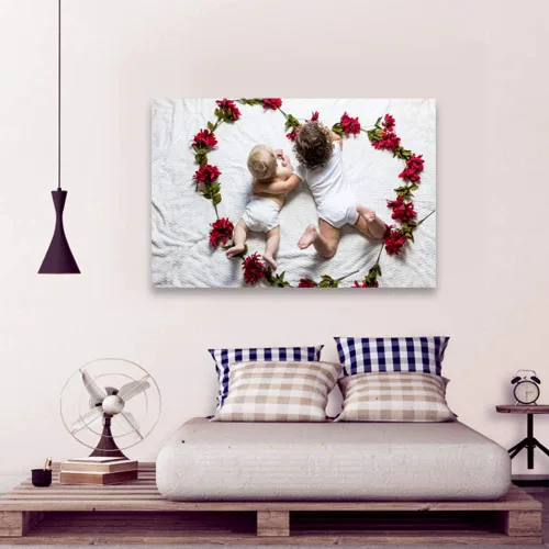 Vista 3 de Lienzo decorativo para pared personalizado con tus fotos, imágenes personalizadas a lienzo para sala de estar, dormitorio (8 x 10 pulgadas)