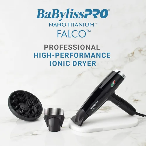 Vista 5 de BaBylissPRO® Nano Titanium™ Professional Italian High-Speed Falco Hair Dryer - 2000 watts and Ionic