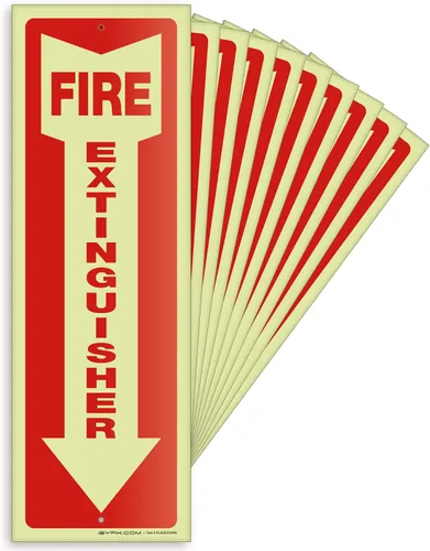 Vista 15 de iSYFIX Señales para extintor de incendios – Paquete de 3 carteles de 4 x 12 pulgadas – Plástico de poliestireno de 40 mil de grosor, laminado