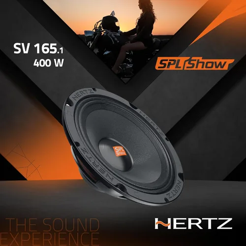 Vista 3 de HERTZ SPL Show Series SV-1651 6.5" 4-Ohm SPL Controladores de altavoz de rango medio (par) Pressed Paper, 6.5 Inch, 200W RMS, 4 Ohm, Ferrite