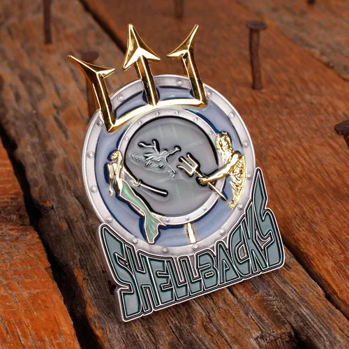 Vista 7 de Moneda de desafío Shellback – Moneda de Shellbacks Militar Unreal – Diseñada por veteranos militares