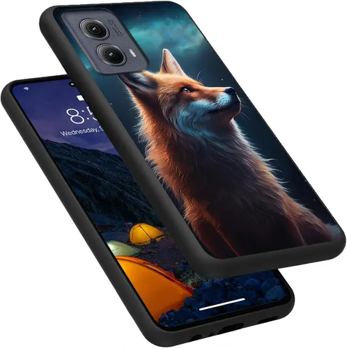 Vista 21 de Funda para Motorola Moto G Play 4G 2024, delgada y ligera, de silicona de TPU suave, color negro, ultrafina, para Motorola Moto G Play 4G 2024, Art