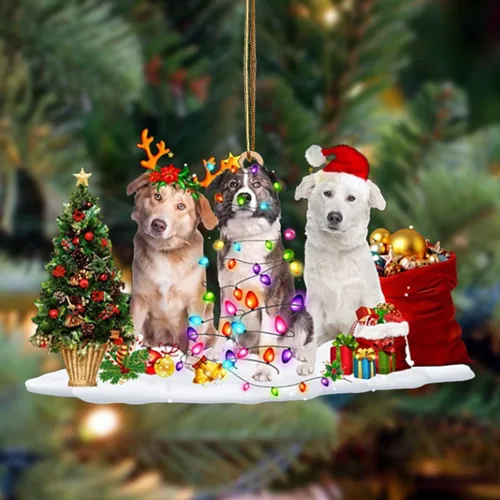 Vista 111 de Nazenti Adorno de Navidad personalizado con amigos Affenpinscher – Adorno de perro personalizado para amantes de las mascotas, acrílico plano