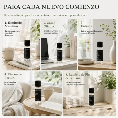 Vista 6 de JustBloom Aceite de fragancia New Start para difusores sin agua