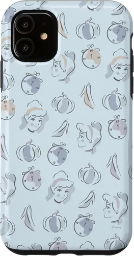 Vista 8 de Disney Carcasa para iPhone 17, diseño de acuarela de Cenicienta, color azul