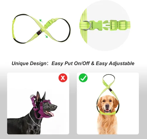 Vista 4 de Arnés de chaleco para perro con luz LED, recargable, ajustable y reflectante, arnés con luz LED brillante y oscura, para caminar de seguridad Verde