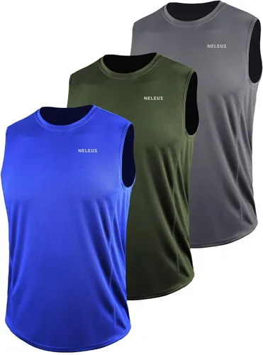 Vista 10 de NELEUS Camiseta sin mangas Dry Fit para hombre