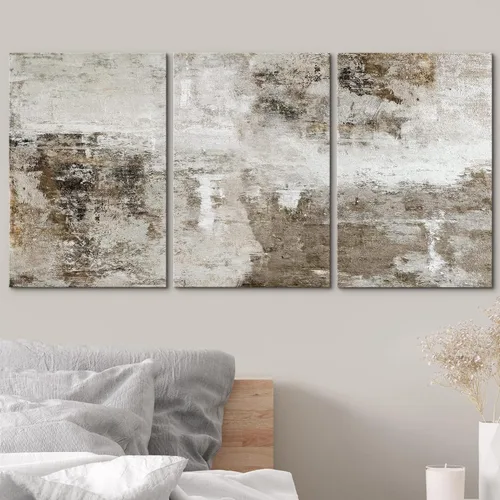 Vista 389 de wall26 Lienzo enmarcado para pared, juego de arte de acuarela pastel, paisaje rural, ilustraciones con formas abstractas, arte moderno, decorativo