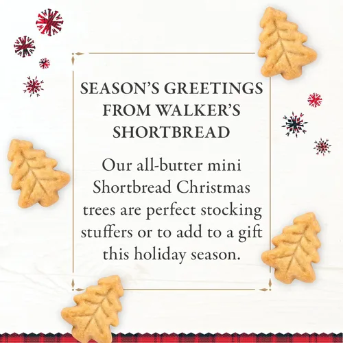 Vista 2 de Walker's Shortbread - Mini galletas navideñas en forma de árbol de Navidad, galletas de mantequilla pura, caja de 5.3 onzas Forma de árbol