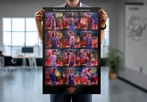 Vista 7 de POSTER STOP ONLINE Stranger Things 3 - Póster para programa de televisión (12 caracteres cuadrícula, montaje) (tamaño: 24 x 36 pulgadas)
