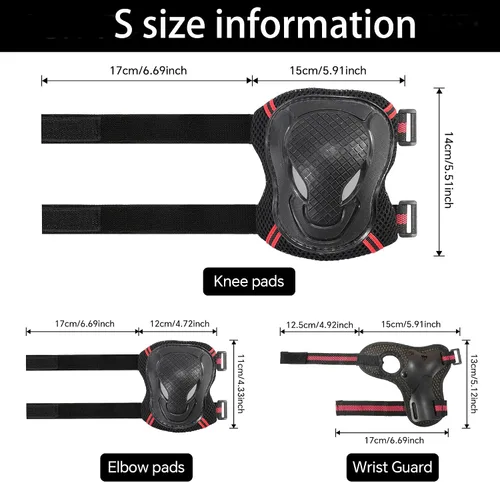 Vista 2 de tsavnpk Juego de rodilleras y coderas para niños, equipo de protección ajustable con protector de muñeca para niñas, patinaje, ciclismo, patinaje