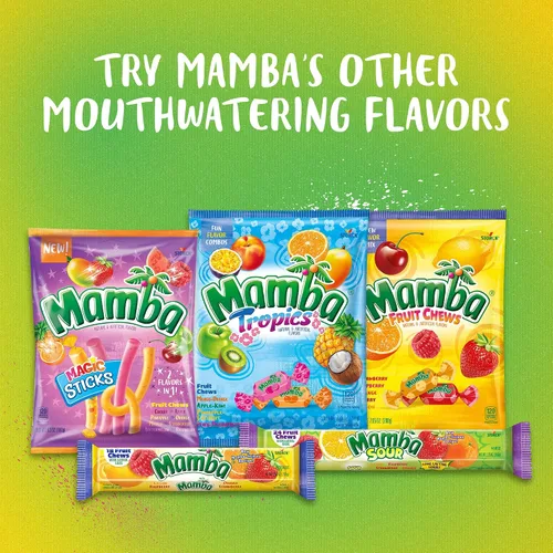 Vista 6 de Mamba Caramelos masticables de frutas, 3.73 onzas, 24 piezas (paquete de 24)