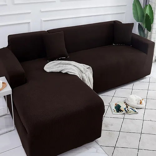 Vista 8 de Funda para sofá modular, funda elástica para sofá, protector universal de muebles, en forma de L, antideslizante, de elastano, para mascotas, gatos