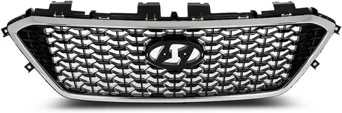 Vista 22 de PIT66 Conjunto de parrilla delantera cromada compatible con Sonata 2011 2012 2013 HY1200154 863503S100