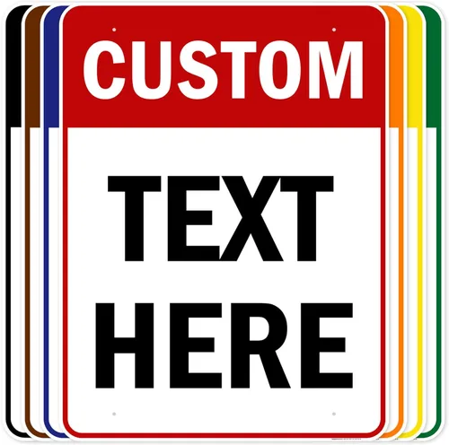 Vista 16 de Cartel personalizado, cartel personalizado para negocios, uso en interiores/exteriores. 7x10 pulgadas, aluminio 0.040 libre de óxido, resistente a