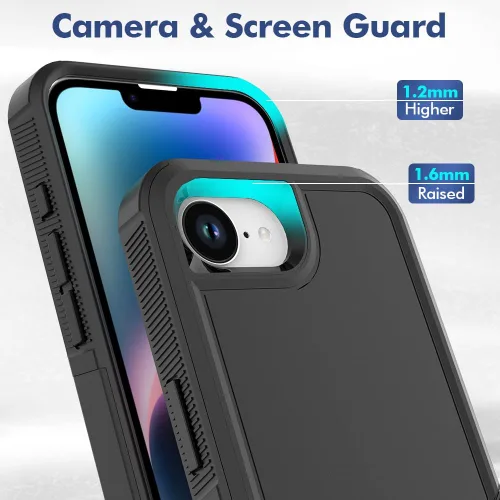 Vista 176 de Jeylly Funda para iPhone SE/Funda para iPhone 5S, Exterior de Plástico Duro que Absorbe Golpes + Interior de Silicona de Goma Defensor contra