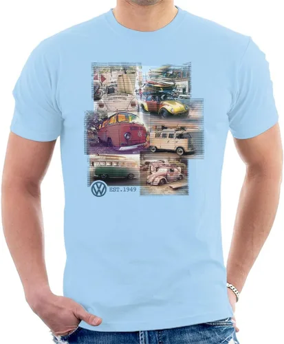 Vista 9 de Volkswagen Camiseta Camper Beetle Collage para hombre