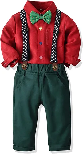 Vista 10 de SALNIER Conjunto formal de esmoquin para niños pequeños B-Negro
