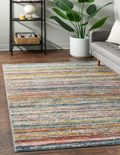 Vista 42 de Unique Loom Gemstone Collection - Alfombra de área - Topacio (2' x 5' 11" corredor, marfil / marrón)