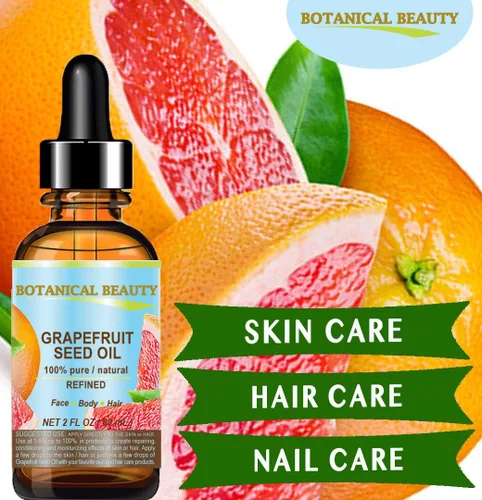 Vista 3 de Botanical Beauty Aceite de semilla de pomelo. Aceite portador 100% puro y natural sin diluir refinado prensado en frío (no aceite esencial) 4 fl oz