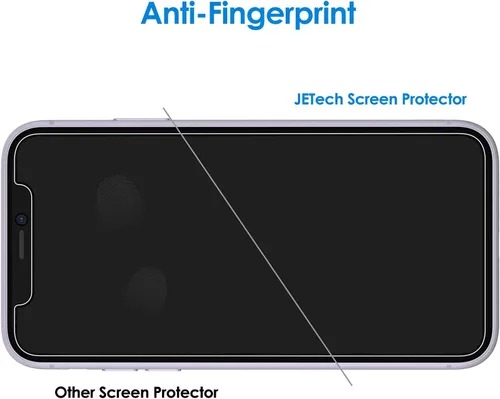 Vista 6 de JETech Protector de pantalla para iPhone 11 de 6.1 pulgadas con protector de lente de cámara, película de vidrio templado, paquete de 2