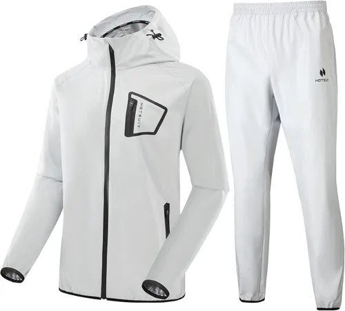 Vista 10 de HOTSUIT Sauna Suit Men Anti Rip Boxing Sweat Suits Exercise Workout Jacket