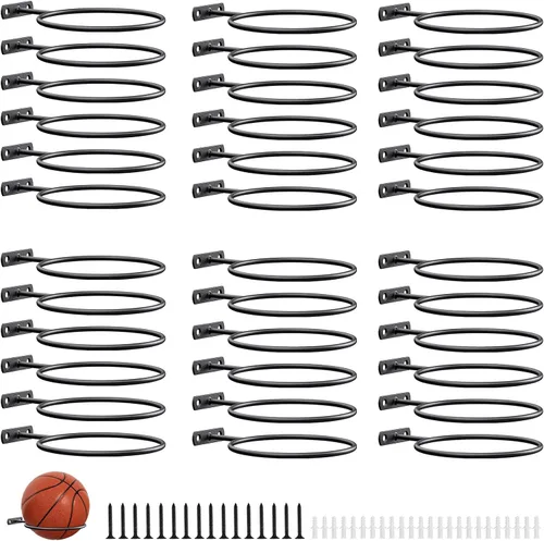 Vista 8 de Ball Holder Wall Mount Bulk,Basketball Football Stand Ball Storage