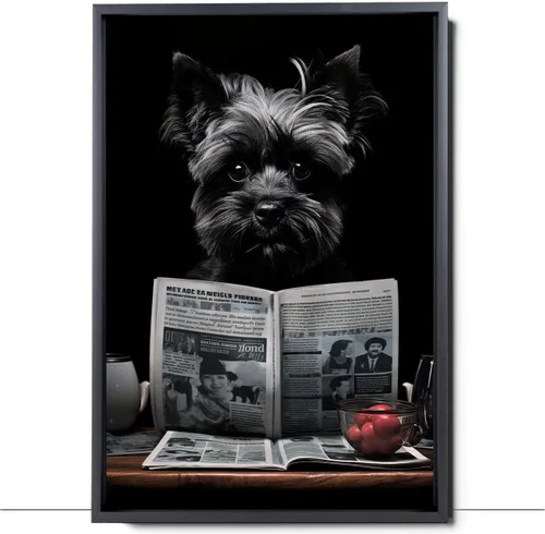 Vista 2 de Thuan Affenpinscher - Póster de lienzo con tus fotos, arte de pared para decoración del hogar, regalo conmemorativo para amantes de las mascotas