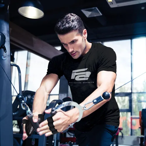 Vista 9 de Guantes de entrenamiento Fit Active Sports para el gimnasio - Agarres duraderos para el gimnasio y almohadillas de agarre - Acolchado de goma