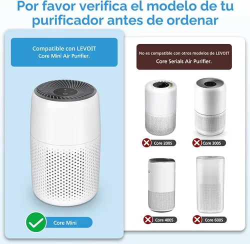 Vista 2 de Paquete de 4 filtros de repuesto Core Mini para purificadores de aire Paquete de 4 filtros básicos