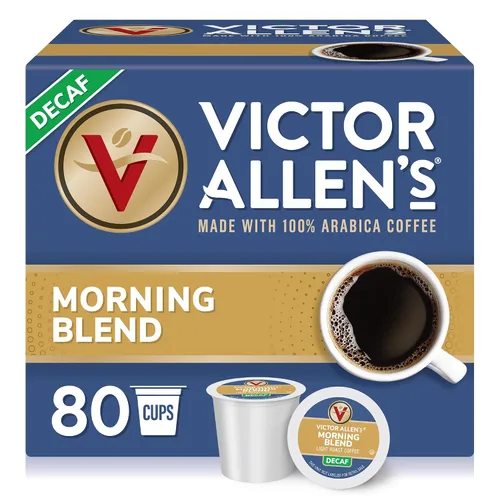 Vista 14 de Victor Allen's - Café descafeinado 100% colombiano, tostado medio, 80 unidades, cápsulas de café de una sola porción para cafeteras Keurig K-Cup
