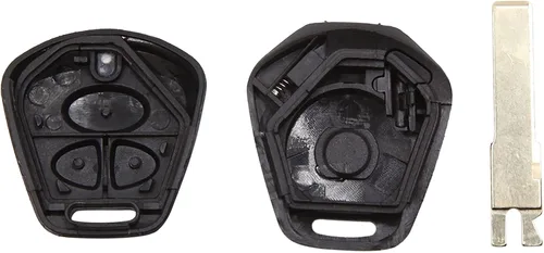 Vista 5 de uxcell Nuevo 3 botones sin cortar insertar llavero control remoto caso Shell reemplazo para Porsche Cayenne 911 996 Boxster S 986