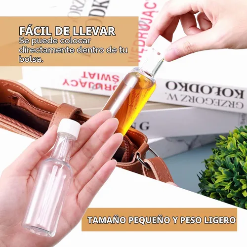Vista 4 de Patelai Juego de 100 mini botellas de licor, botellas vacías de plástico de 1.7 onzas líquidas para fiestas, recipientes de alcohol con tapas, 6