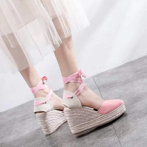 Vista 2 de U-lite - Alpargatas con puente de 3 para mujer, clásicas y suaves, con cordones.