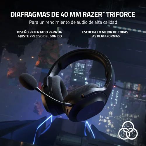 Vista 4 de Razer Barracuda X Auriculares inalámbricos para juegos y móviles (PC, PlayStation, Switch 2, Android, iOS): 2.4 GHz inalámbrico + Bluetooth - Ligero