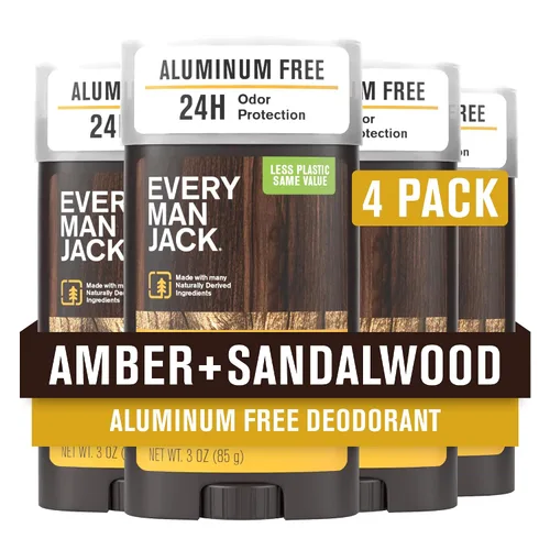 Vista 14 de Every Man Jack Desodorante para Hombre de Ámbar + Sándalo - Mantén la Frescura con Desodorante sin Aluminio Para Todos los Tipos de Piel - Elimina