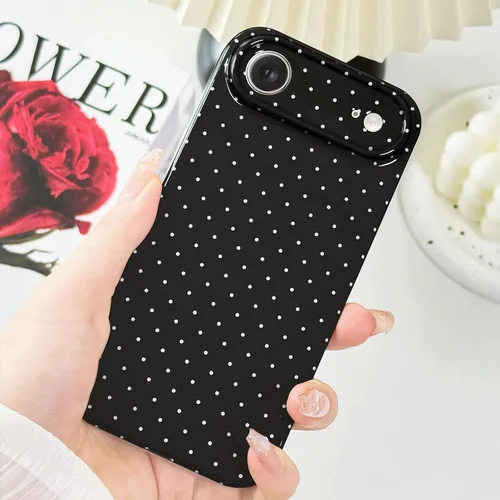 Vista 2 de Hython Funda para iPhone Air, diseño estético de lunares lindos, funda simple de 6.5 pulgadas, delgada, antiarañazos, parachoques de TPU suave, a
